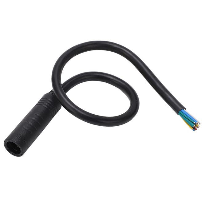 Câble d'extension de conversion pour moteur de vélo électrique 9 broches 32 cm Fil de conversion avec connecteur femelle étanche black