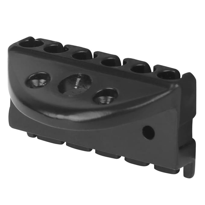 String Locking Nut 6-Snarige Headless Elektrische Gitaar Zinklegering DIY Onderdelen met Schroeven black