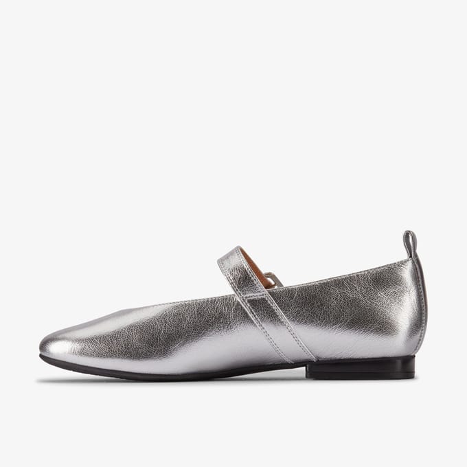 Fawna Bar Zilveren Leren Schoenen