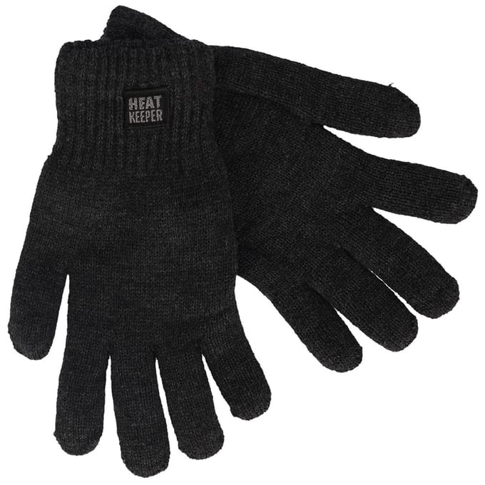 Heatkeeper - Gebreide thermo handschoenen heren - Antraciet - XXL - 1-Paar - Handschoenen heren winter