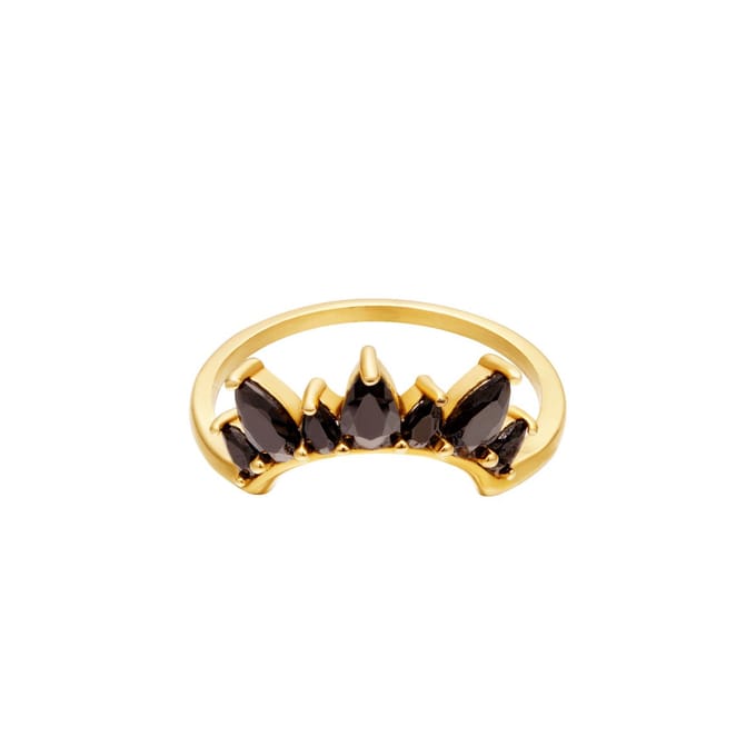 Ring - Stainless Steel - Zirkonia - The Crown - maat 18