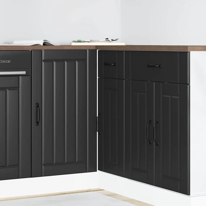 vidaXL - Onderkast - "Lucca" - Zwart - Bewerkt - Hout