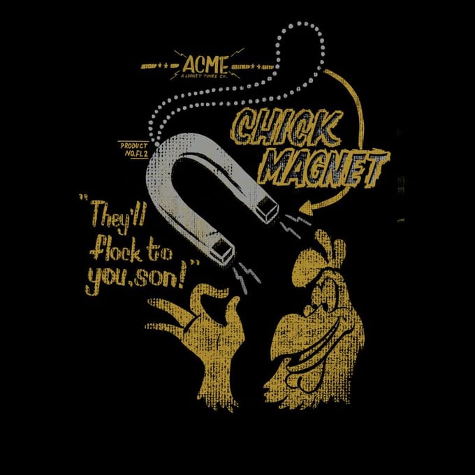 Looney Tunes ACME Chick Magnet Men's T-Shirt - Black - M