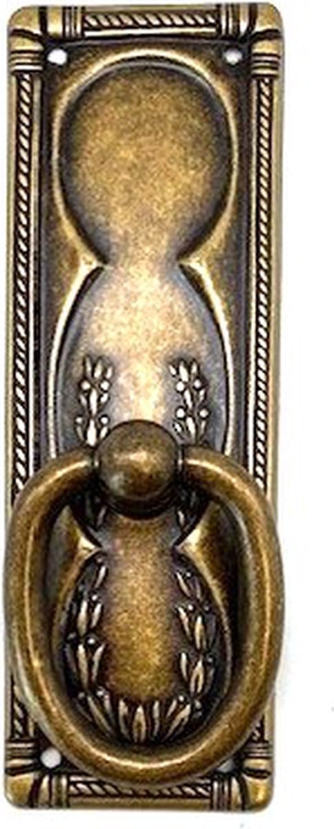 Meubelgreep Messing antiek verticaal 97mm
