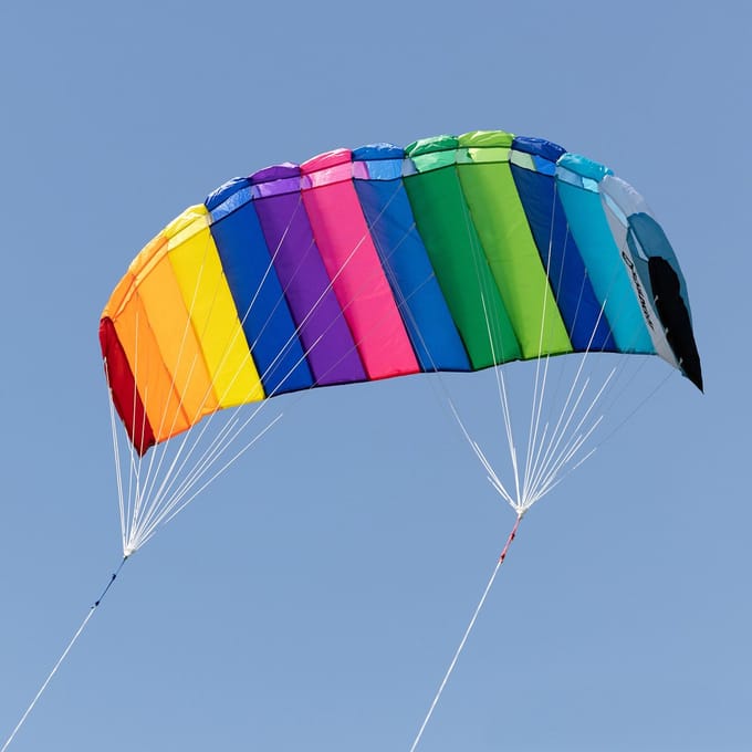 Schildkröt stuntvlieger sportkite 2-lijns ripstop polyester 200cm.