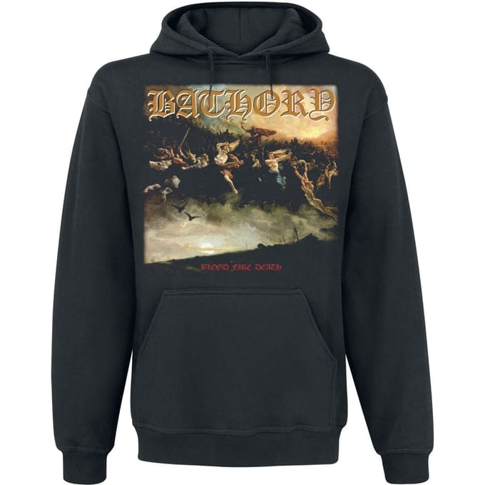 Bathory Trui met capuchon - Blood Fire Death - S tot XXL - voor Mannen - zwart