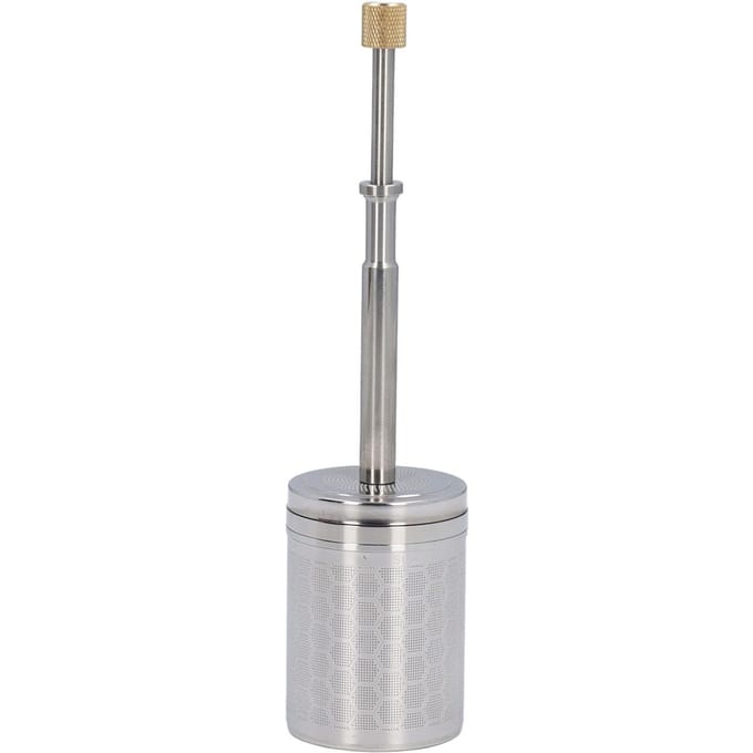 Druktype Koffie-infuser Roestvrij Staal Veer Aangedreven Zeef Herbruikbaar Koffiezetzuiger Filter gray