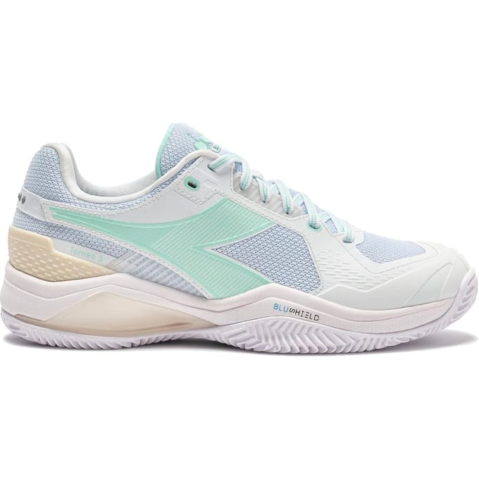 Diadora Blushield Torneo 3 Tennisschoenen Dames-wit, groen