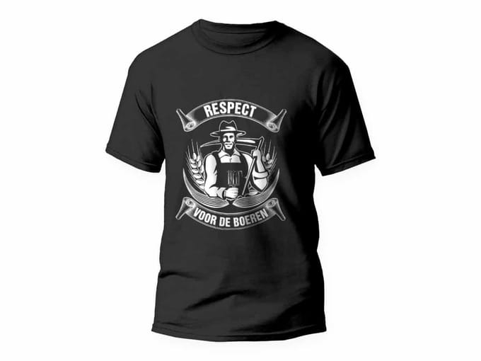 AGRIFANS® Respect Voor De Boeren - Heren T-shirt - S