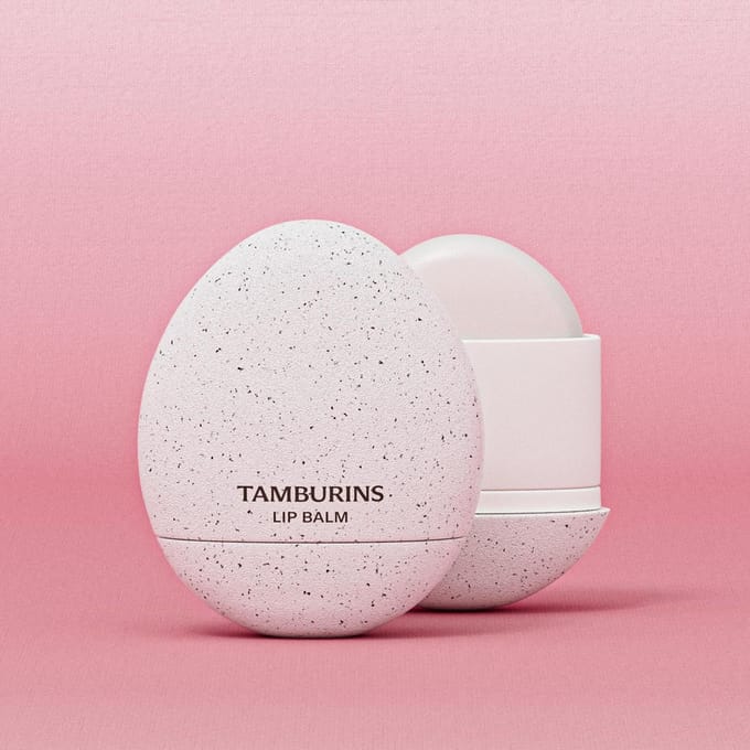 [TAMBURINS] Baume à lèvres aux œufs (THÉ AU LAIT) 5g white