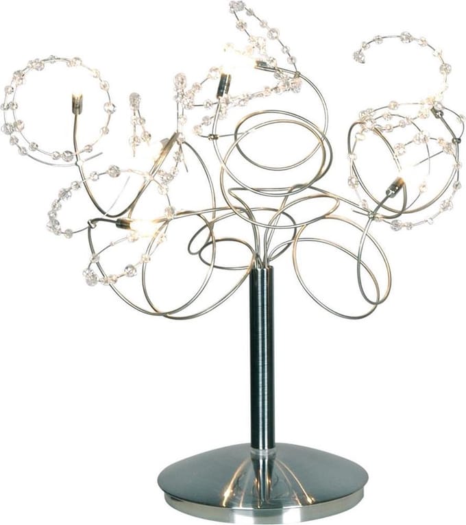 Linea Verdace - Tafellamp Bead 7X20W - Nikkel Mat + Kristal