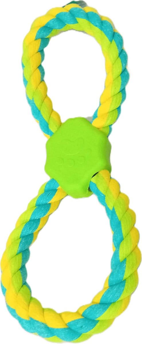 Dogs Collection - Trektouw met Rubber - Kauwgedeelte Groen