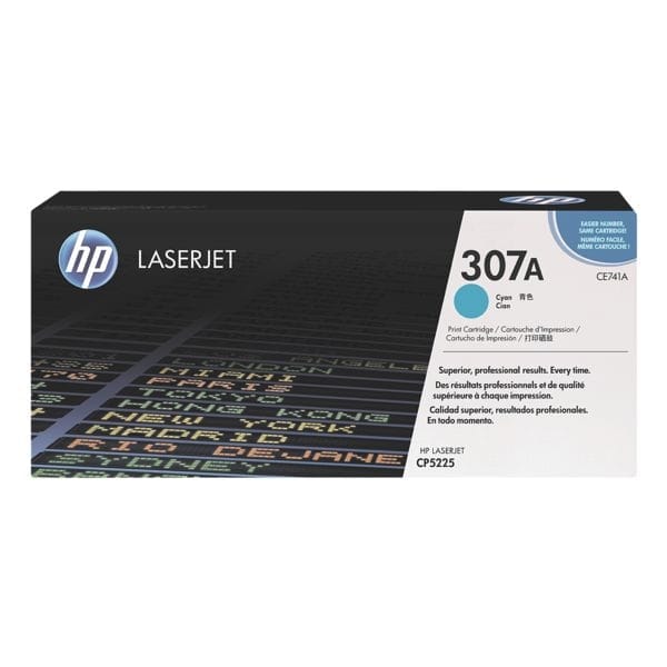 HP CE741A nr. 307A toner cartridge cyaan (origineel)