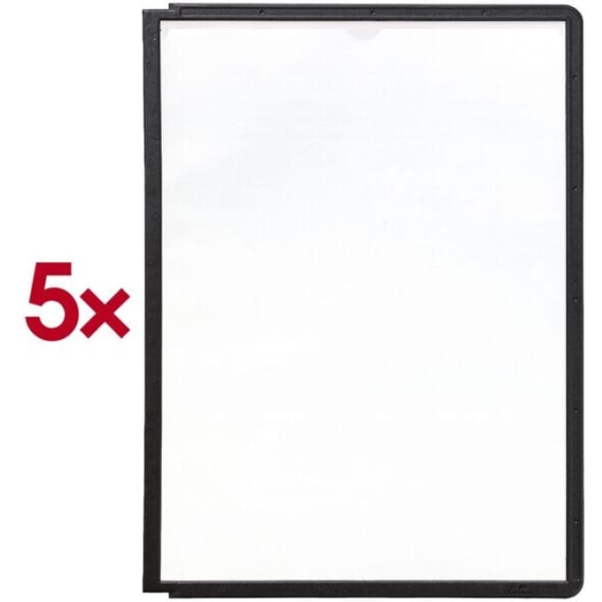 Zichtpanelen Sherpa - A4 formaat - zwart - 5 stuks