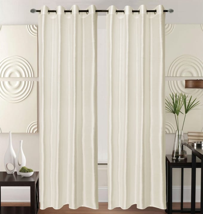 Kant en Klaar Vitrage Gordijn - Met Ringen - 140x240 cm - Crème