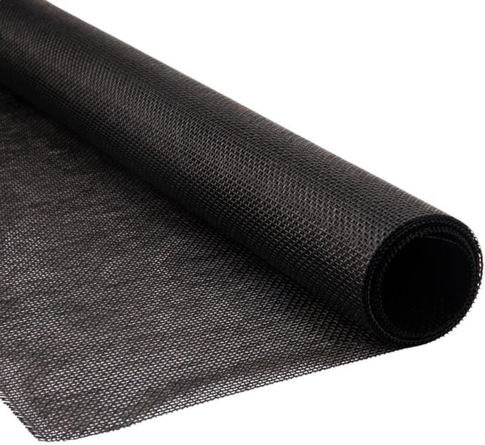 Pvc gaasdoek / meshdoek / gaasnet - 250gr Zwart - 85% windreductie - per meter