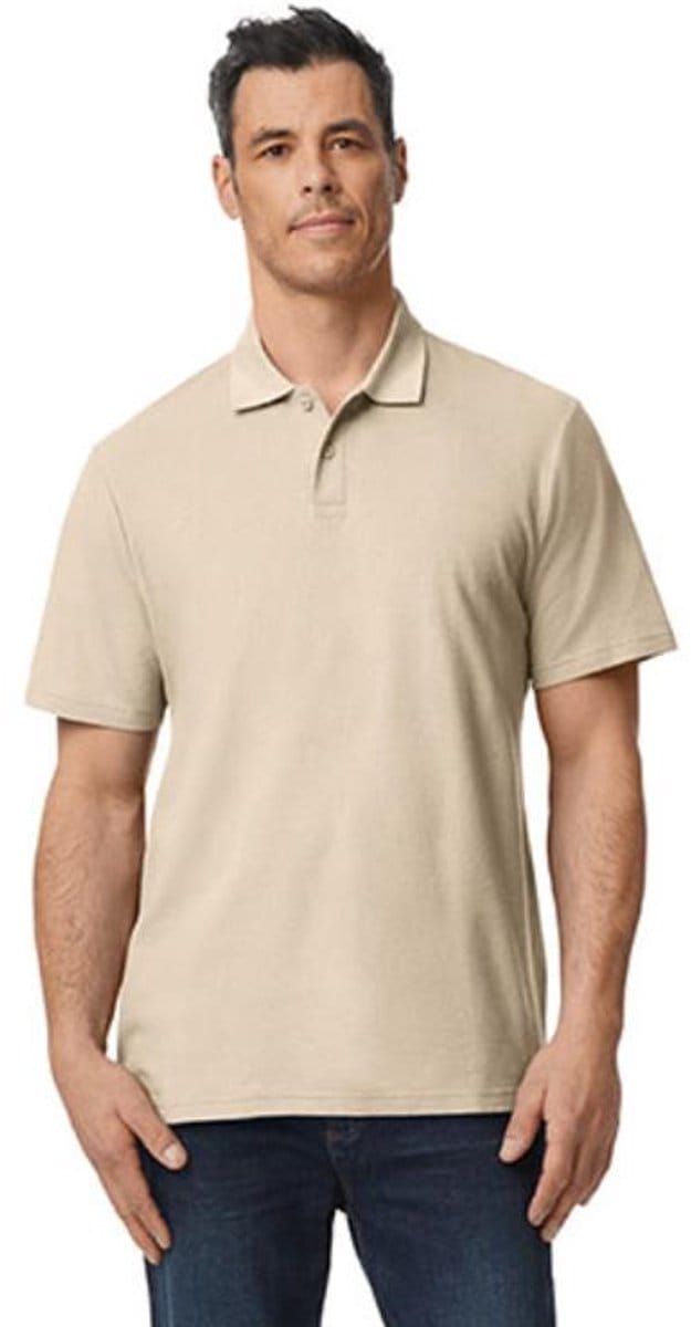 Gildan - Softstyle Piqué Polo - Sand maat S