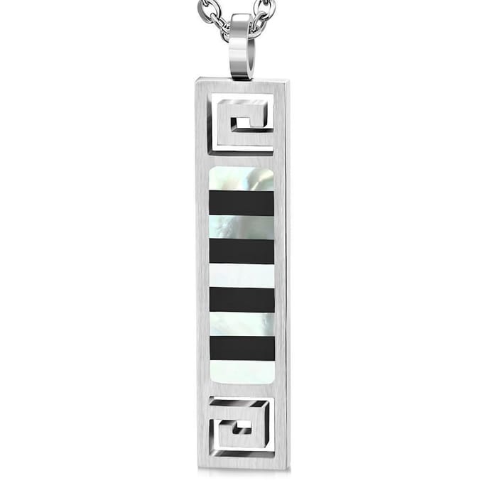 Amanto Ketting Gerdian - 316L Staal - Parelmoer - 48x10mm - 50cm