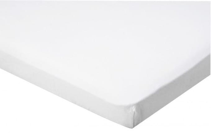 Senzatione katoen satijn Hoeslaken Topper wit - 180x220+15