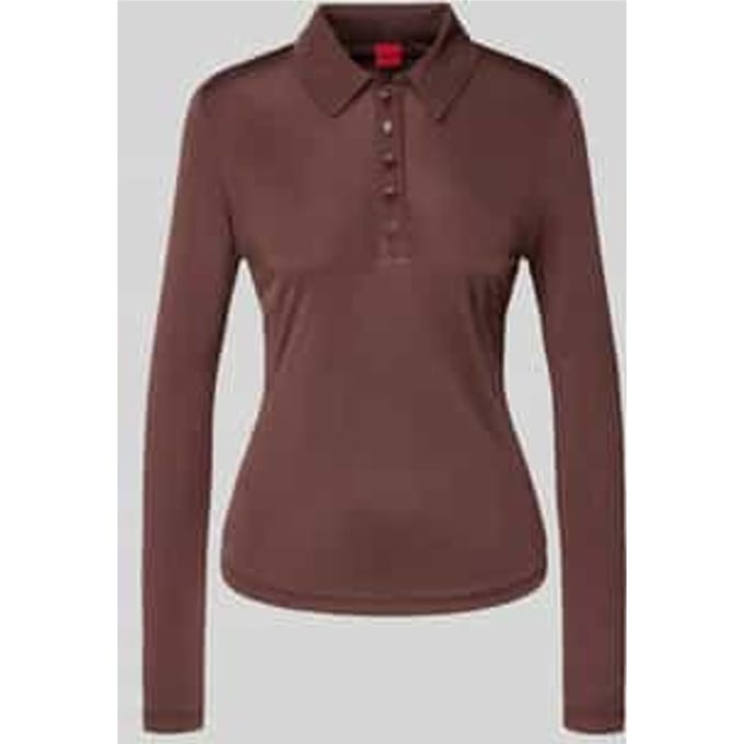 Slim fit shirt met lange mouwen van pure viscose, model 'DAROSEVIL'