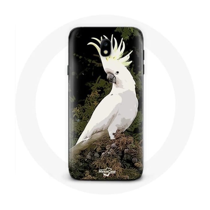 Coque - Cacatoes - Samsung Galaxy J3 2017 - Souple - Blanc - Perroquets blanc