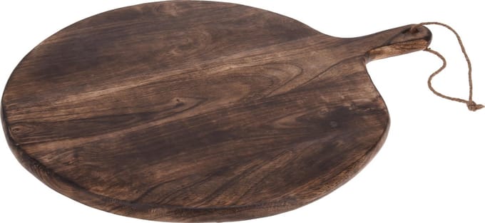 Serveerplank 50 cm - Mangohout - Handvat - Warm gebrand design - Extra stevig & decoratief