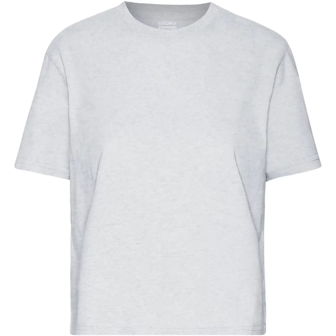 Dames-T-shirt Colorful Standard Organic Boxy snow melange