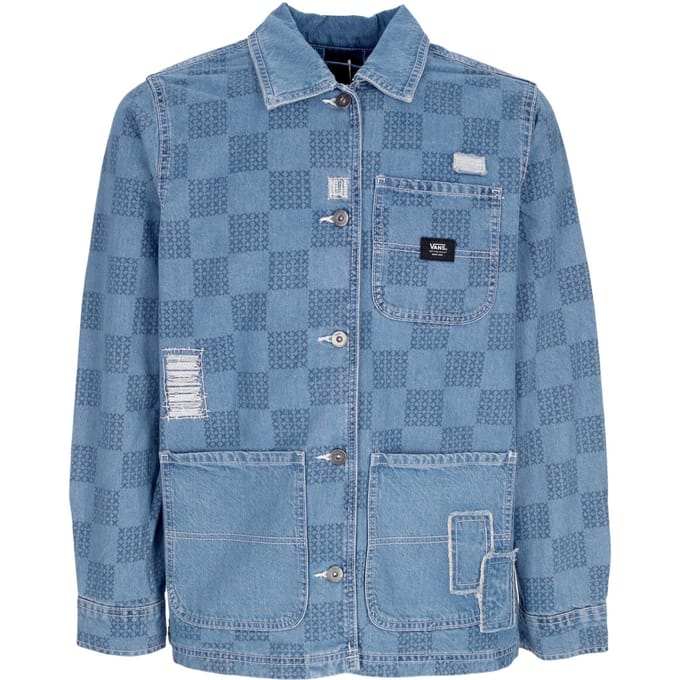 Jeansjasje voor dames Hersteld geruit denim jack met print Denim Stone