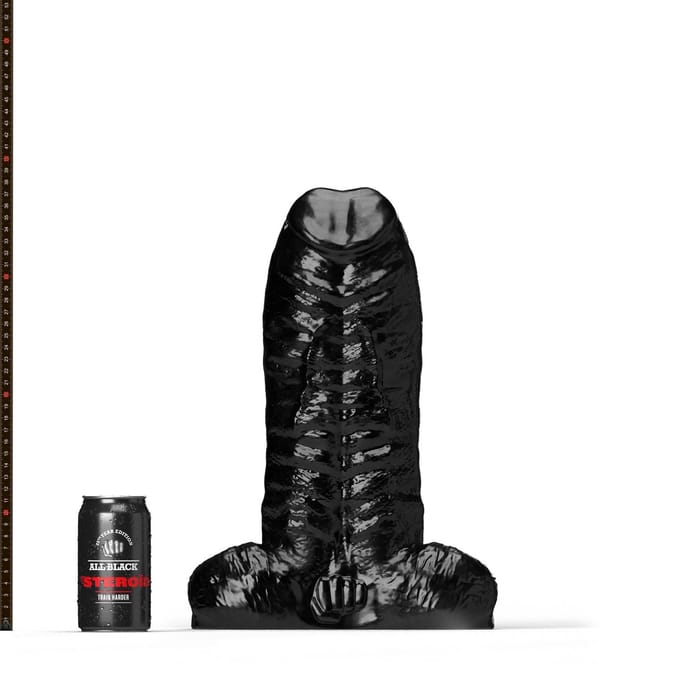 All Black Steroïd - The Personal Trainer - Dildo - 37 x 14,6 cm - zwart