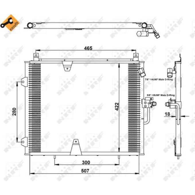 Condensator, airconditioning NRF 35129