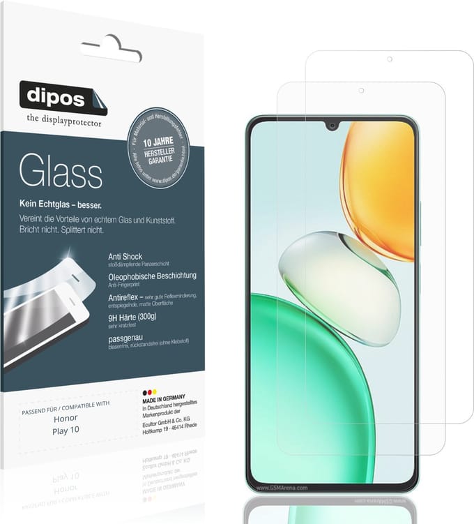 dipos – 2x Matte Pantserfolie geschikt voor Honor Play 10 | 9H Screenprotector