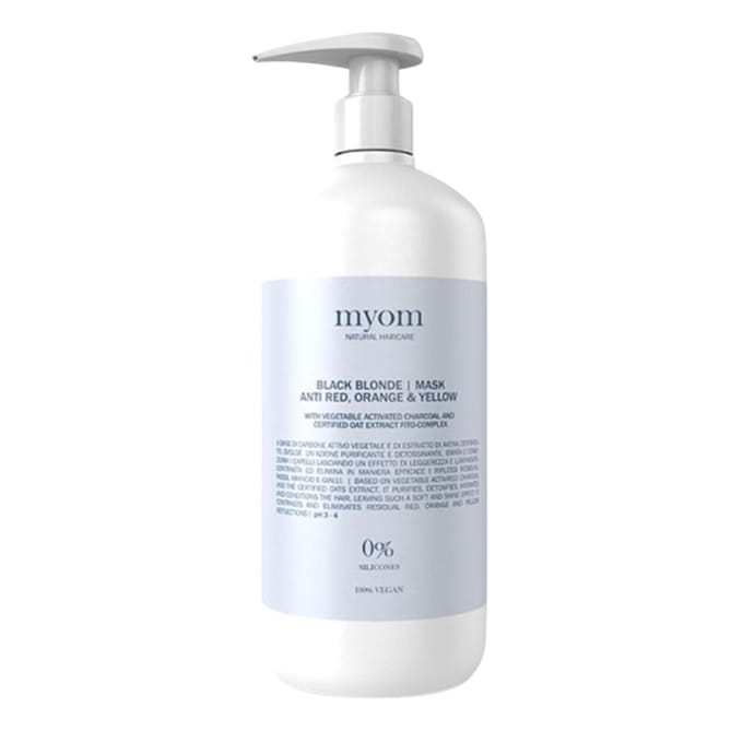 Myom Black Blonde Mask Zwart Toning Mask voor Blond Haar 1000ml