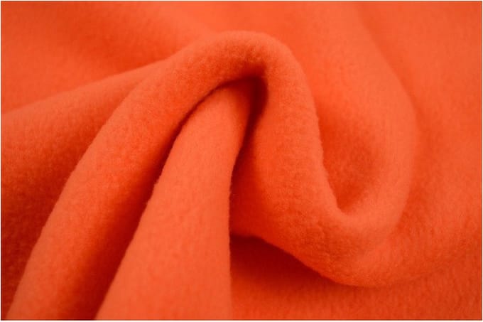 10 meter fleece stof - Donker oranje - 100% polyester