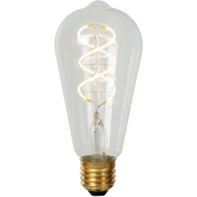 Lucide ST64 - Filament lamp - Ø 6,4 cm - LED Dimbaar - E27 - 1x4,9W 2700K - Transparant