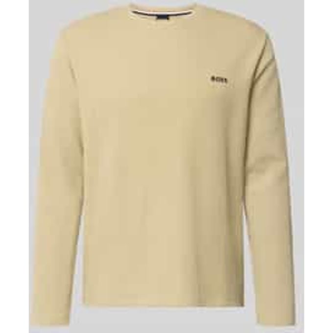 regular fit shirt met lange mouwen van katoenmix model 'WAFFLE LS-SHIRT'