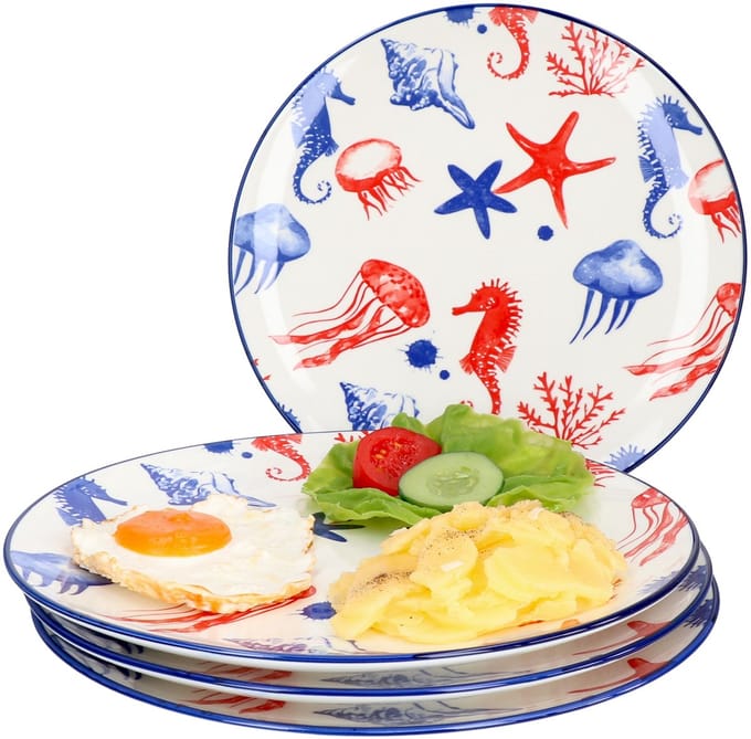 Set van 4 dinerborden 27cm Zeester Seaside - Ritzenhoff 270136