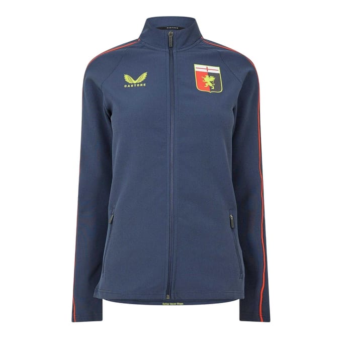 Castore Anthem Genoa CFC trainingsjack met doorlopende rits voor dames (Marine)