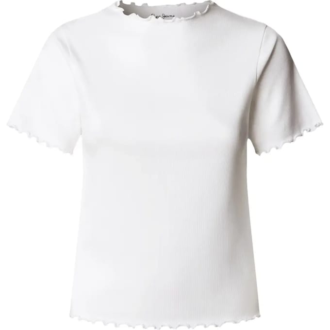 slim fit T-shirt van katoenmix model 'NORA'