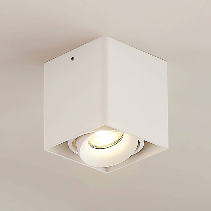 Arcchio - plafondlamp - 1licht - Aluminium - H: 9.4 cm - GU10 - wit