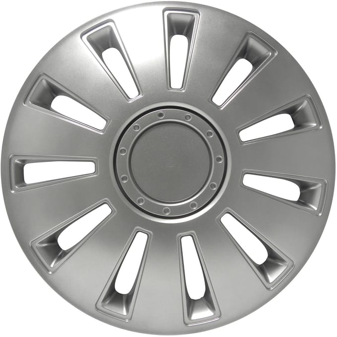 Carpoint Wieldoppen Silverstone 16 Inch Abs Zilver Set Van 4