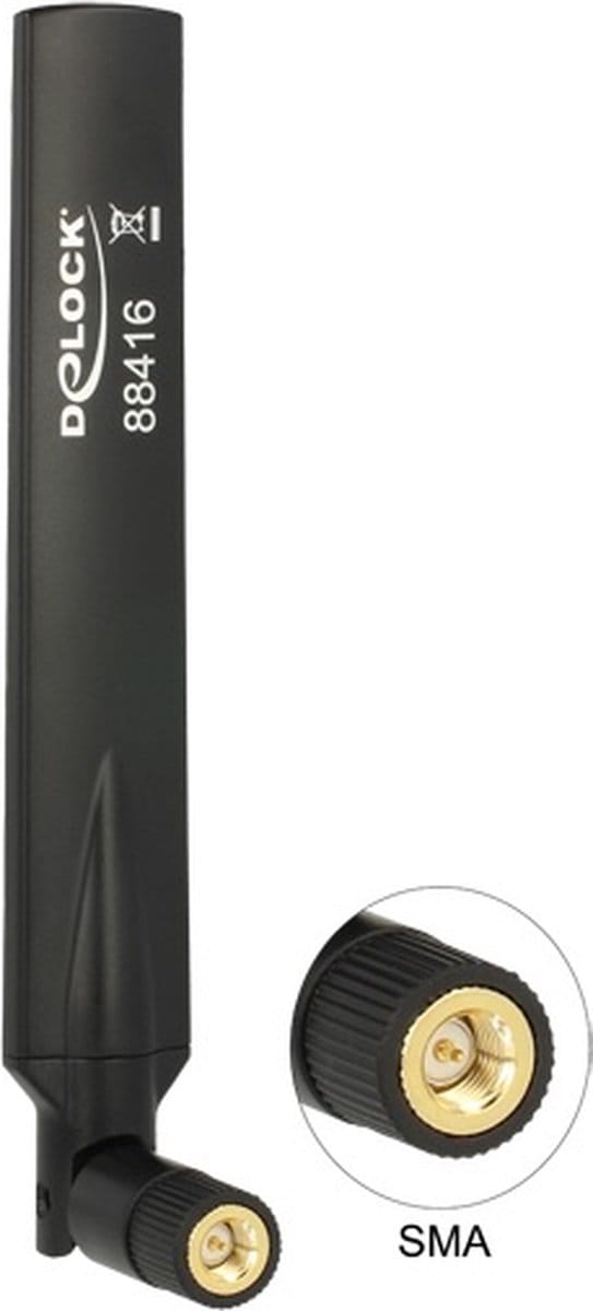 GSM (2G) en UMTS (3G) antenne - omnidirectioneel - SMA (m) - 1-3,5 dBi / zwart