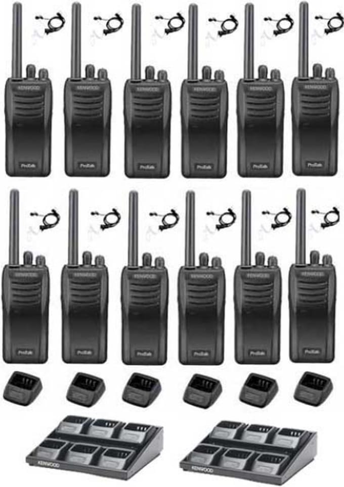 Set van 12 stuks Kenwood TK-3501 PMR446 met beveiliging oortje en 2 multiladers
