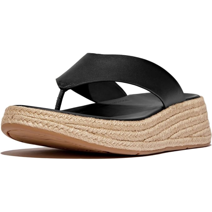 Fitflop F-mode Espadrille dames espadrille - Zwart - Maat 41