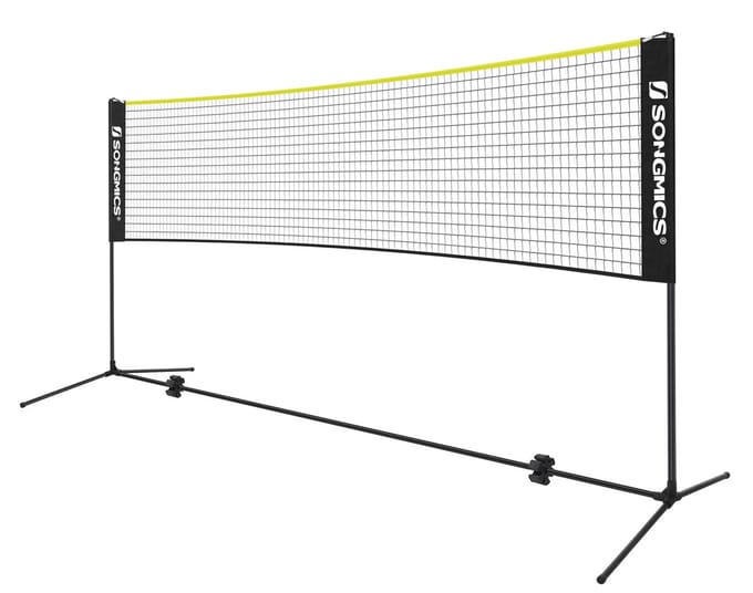 SONGMICS - Badminton Net - 5 m - Verstelbare Hoogte - Draagbaar Set voor Buiten
