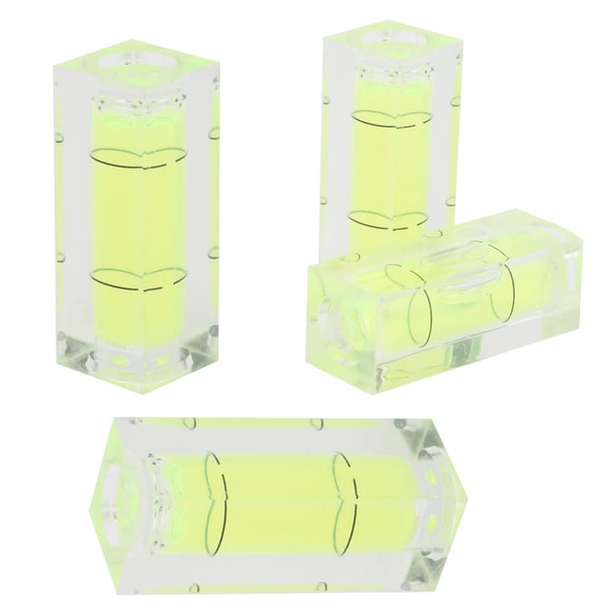 4 stuks Kleine Waterpas Vierkante Bubbelwaterpas Detector 3D Printer Waterpas Meetinstrument white