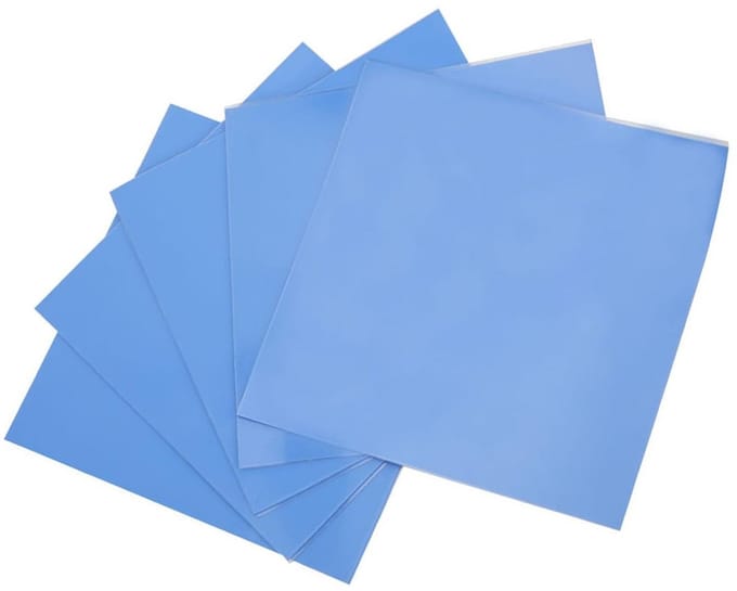 Set van 5 Hittegeleidingspads voor CPU en GPU Koeling 100x100x0.5mm