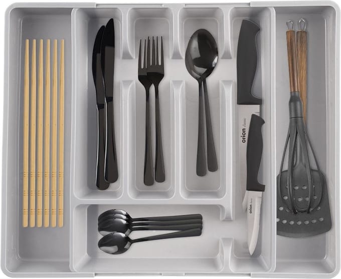 Orion Keukenkastorganizer Plastic - 36,5 cm - Grijs