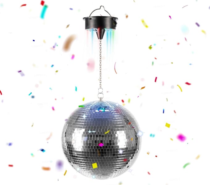 Discobal - 20 cm - met motor en led-licht