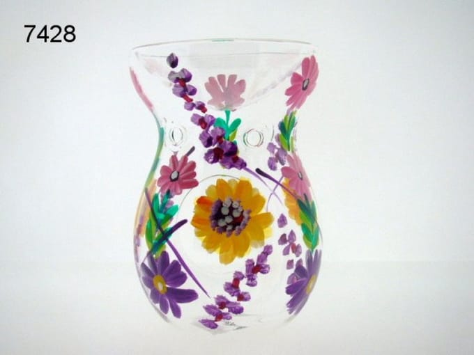 Geurbrander Glas Bloemen – Waxmelts & Olie – 13 cm – Lynsey Johnston