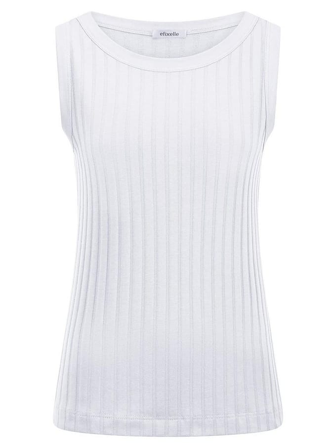 Top ronde hals Van Efixelle wit